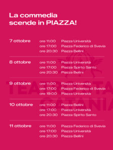 
La Commedia scende in PIAZZA: il Teatro Stabile incontra la città, lo spazio pubblico diventa scena